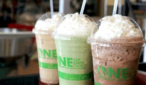 A line of cold Frappe drinks to go from Cupper's Coffee & Tea