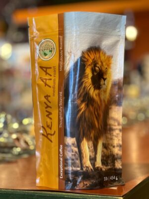 Kenya AA coffee bag with the new look