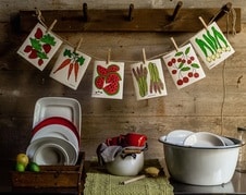 Swedish Dishcloths on display