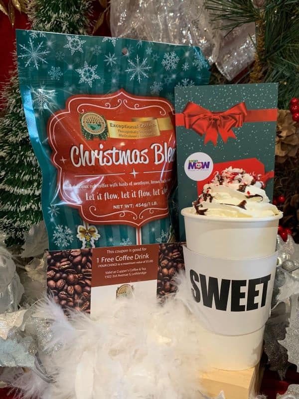 Cuppers Christmas Blend, a cup of coffee and Meals On Wheels coupons