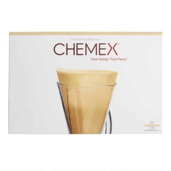 Chemex half-moon coffee filters unbleached for 3 cup pour-over