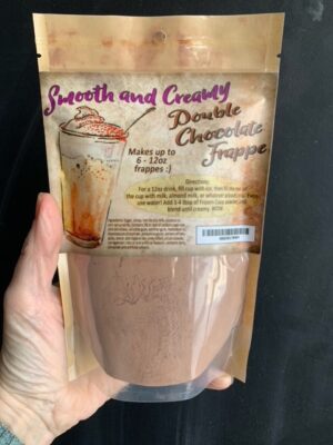 Double Chocolate Frappe Powder in a bag