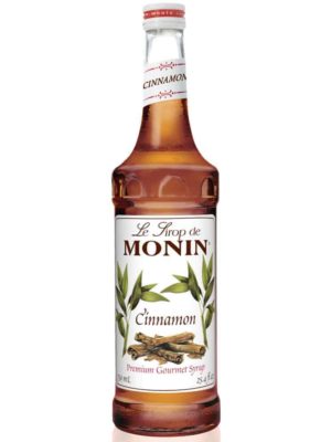 Monin Cinnamon syrup in glass bottle