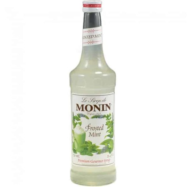 Monin frosted mint in glass bottle