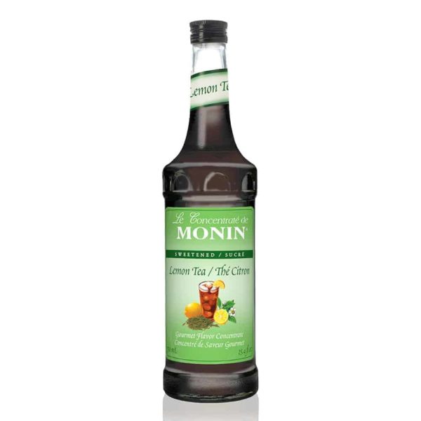 Monin Lemon Iced Tea Syrup in glass bottle