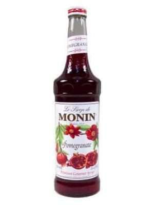 Monin Pomegranate syrup in glass bottle