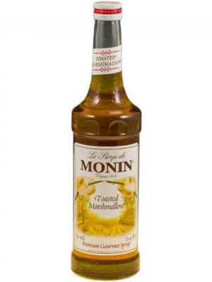monin Toasted marshmallow syrup in glass bottle