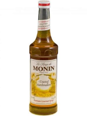 monin Toasted marshmallow syrup in glass bottle