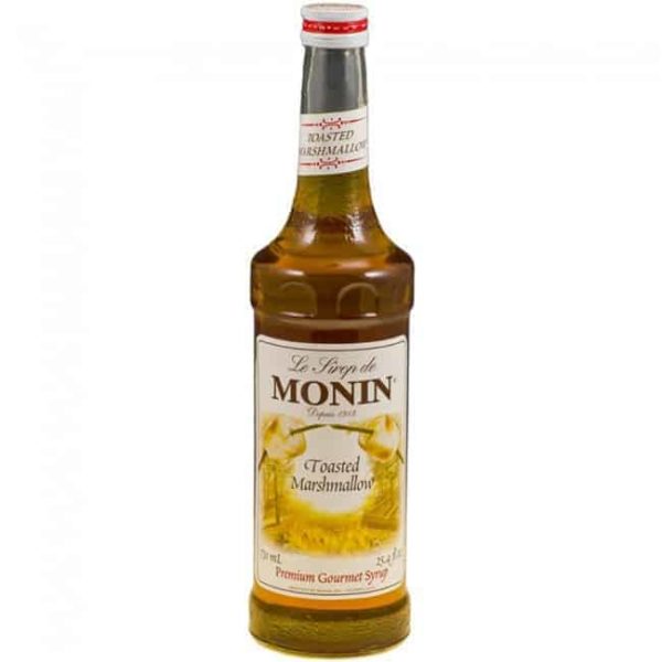 monin Toasted marshmallow syrup in glass bottle