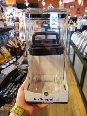 Airscape Acrylic Canister 10 inches with it's second sealing lid.