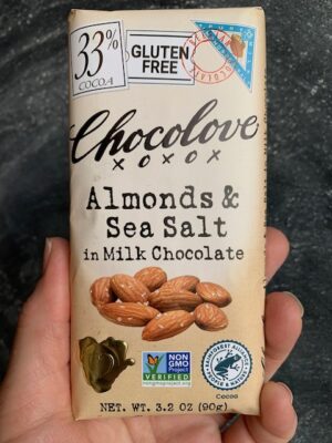 Chocolove Bar with Almonds & Sea Salt in 33% Milk Chocolate