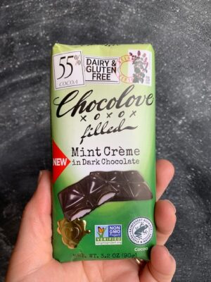 Chocolove 55% Dark Chocolate Bar with Mint Crème Filling