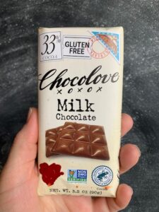 Chocolove bar of Pure 33% Milk Chocolate