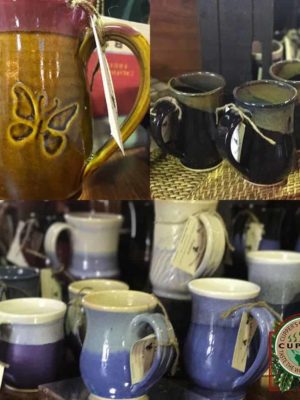 Various Muddy mouse mugs pottery mugs