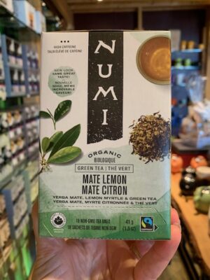 Numi Mate Lemon Green Tea box