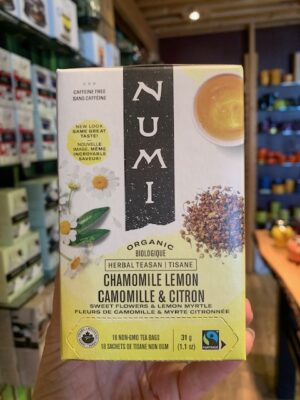 Numi Chamomile Lemon herbal Tea box