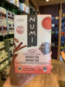 Numi Rooibos Chai Tea box