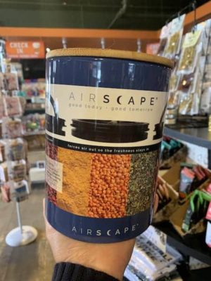 Airscape Canister 7 inch Ceramic Cobalt Blue