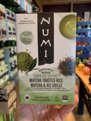 Numi Toasted Rice Green Tea box