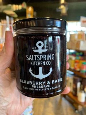 Saltspring Kitchen Blueberry Basil Preserves Jam Jar