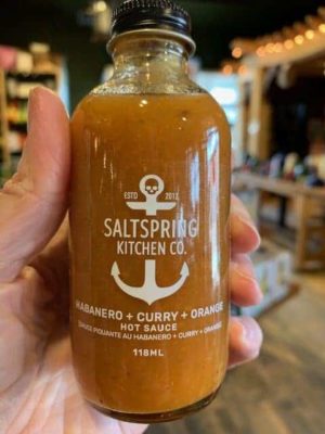 Saltspring Kitchen Habanero Curry Orange Hot Sauce Jar