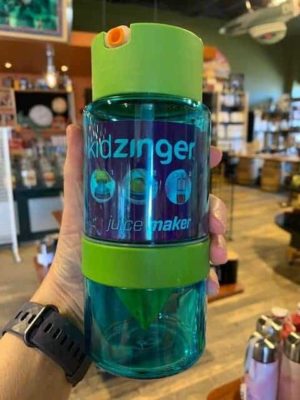 KidZinger Sport Water Bottle Blue Green