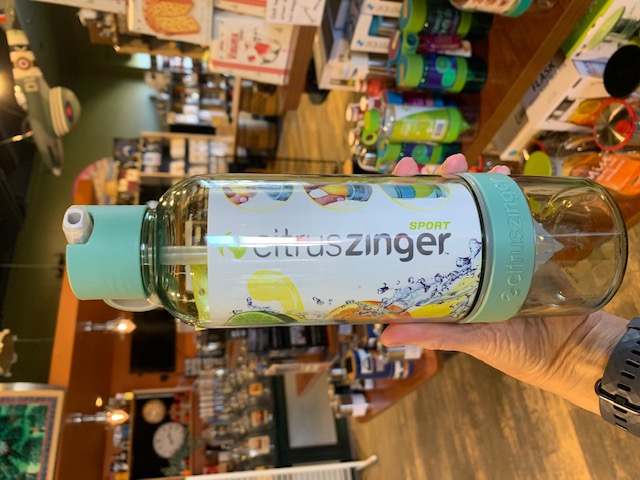 citrus zinger sport water bottle straw sage