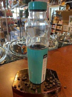 Corkcycle Hybred Glass Water Bottle Canteen Turquoise