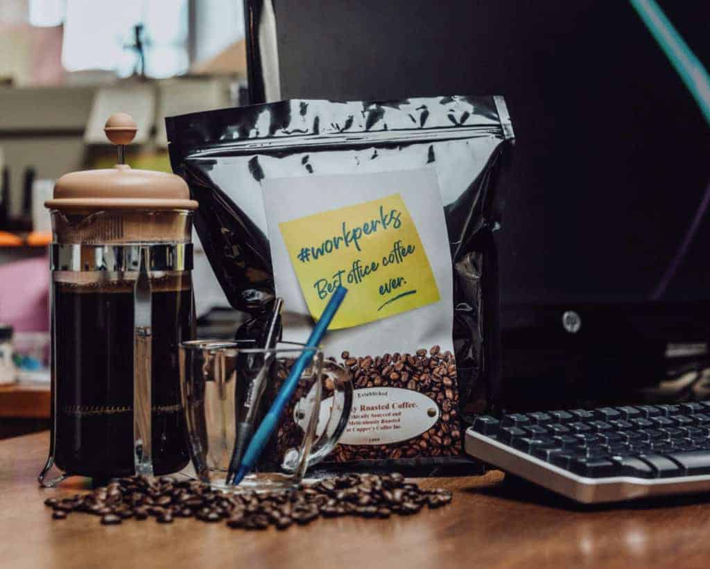 Cuppers Workperks coffee bag workdesk