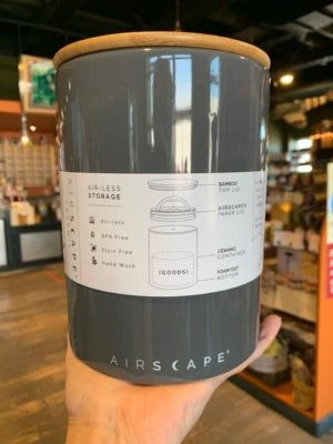 Airscape Ceramic Canister Tall Slate Gray