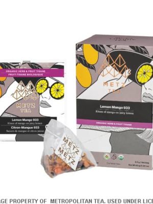 Metz Lemon Mango Organic Herbal Tea Bags Box