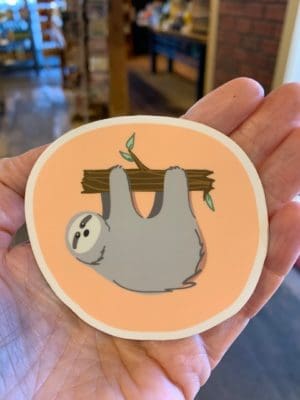 Vinyl-Sticker-Sloth-Circle