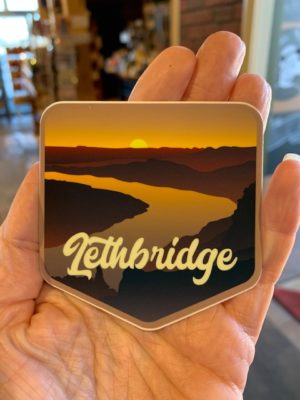 Vinyl-Sticker-Sunset-River-Lethbridge