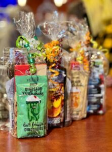 Mini Gift Baskets in a row