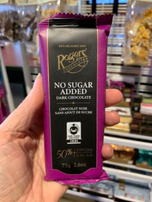 Roger's No-Sugar-Added Dark Chocolate Bar