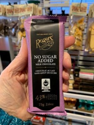 Roger's No-Sugar-Added Milk Chocolate Bar
