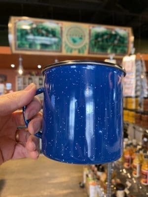 Enamel Blue Cup Stainless Rim 18oz