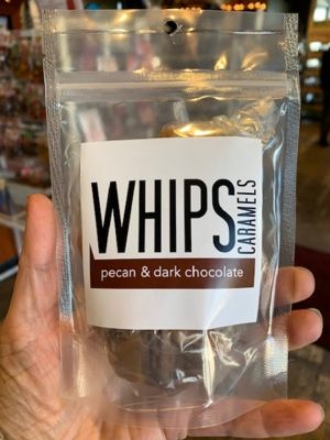 Whips Pecan Dark Chocolate Butter Caramels Bag