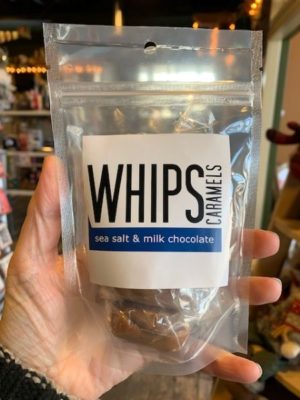 Whips Sea Salt Dark Chocolate Caramels Bag