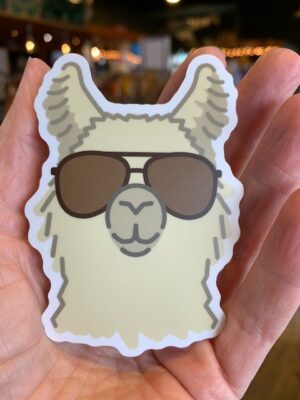 Vinyl Sticker Llama Aviator