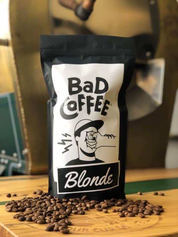 bad blonde roast coffee bag