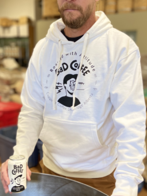 Cupper's BAD Coffee White Hoodie