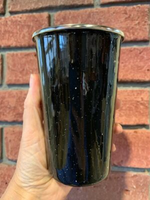 Enamel Pint Glass Black