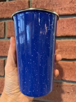 Enamel Pint Glass Blue