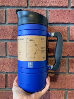 BruTrek blue basecamp travel mug