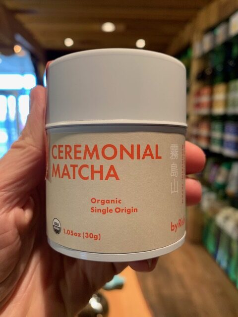 a tin of Rishi Ceremonial Matcha Green Tea