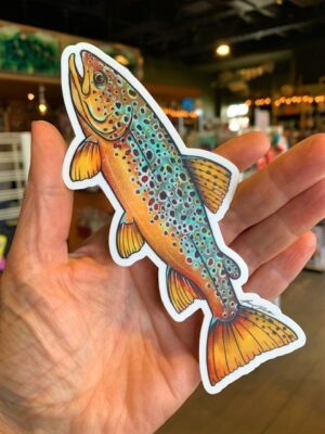 Vinyl Sticker - Brown Trout - Cupper's Coffee & Tea