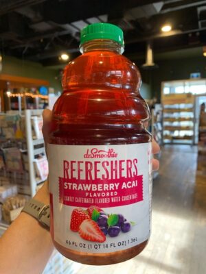 Bottle of Dr. Smoothie Strawberry Acai Refresher concentrate