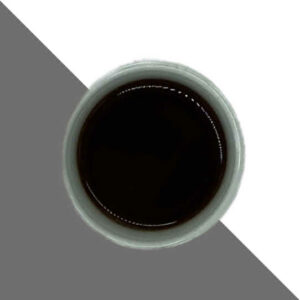 cup of black tea, top down view