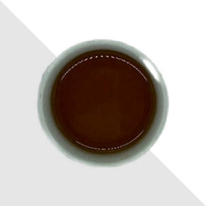 cup of white tea, top down view